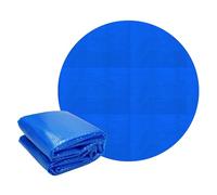 ECD Germany Bâche Solaire Ronde Ø 488 cm pour Piscine, Couverture Thermique Bleue 400µm Haute Densité, Film à Bulles Chauffant Découpable, Chauffage Eau Écologique, Anti-Évaporation et Saletés