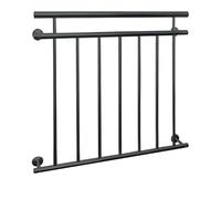 ECD Germany Balustrade Française 90x100 cm, 7 Barreaux de Remplissage, Anthracite Mat et Rugueux, Acier peint par Poudrage, Garde-Corps de Balcon, Grille de Sécurité Extérieure Fenêtre, Rambarde