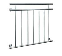 ECD Germany Balustrade Française 90x100cm avec 7 Barreaux de Remplissage, Argent Brillant, en Acier Inoxydable, Garde-Corps de Balcon, Grille de Sécurité Protection Extérieure Fenêtre, Appui Rambarde
