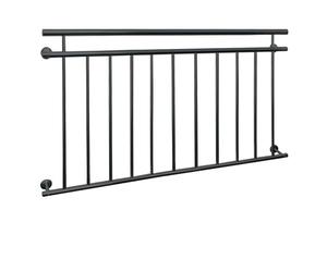 ECD Germany Balustrade Française 90x156 cm, 11 Barreaux de Remplissage, Anthracite Mat et Rugueux, Acier peint par Poudrage, Garde-Corps de Balcon, Grille de Sécurité Extérieure Fenêtre, Rambarde