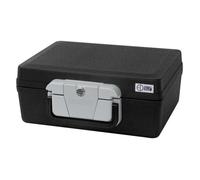 ECD Germany Boîte à Documents DIN A4, 39x33x16 cm, 7L, Ignifuge et Etanche IPX6, Verrouillable 2 clés, Verrouillable 2 clés, Caisse à Monnaie avec Poignée, Cassette Mallette de Sécurité, Coffre-fort