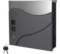 ECD Germany Boîte aux Lettres Murale - 37 x 10,5 x 36,5 cm - avec Compartiment à Journaux Anthracite