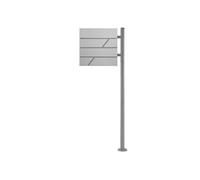 Boîte aux lettres avec support Boîte aux lettres sur pied Boîte aux lettres en acier inoxydable gris clair