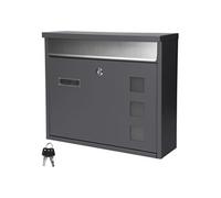 ECD Germany Boîte aux Lettres Murale Moderne 36x31,5x11,5 cm Compartiment à Journaux, 2