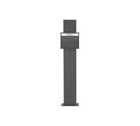 ECD Germany Boîte aux Lettres sur Pied, Anthracite-Argent, 36x11,5x31,5 cm, Acier Inox, Anthracite