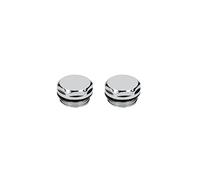 ECD Germany Bouchon d'Obturation Radiateur 1/2", 2 pièces, en Laiton Chromé, Autoétanche, Obturateurs avec Bague d'Étanchéité, Capuchon de Fermeture, Embout Fileté convient pour Sèche-Serviettes