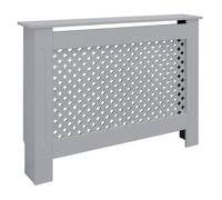 ECD Germany Cache-Radiateur Chauffage Moderne - 112x19x82 cm - Gris Etagère en Bois MDF