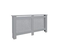 Cache-Radiateur Chauffage Moderne - 152x19x82 cm - Gris Etagère en Bois MDF