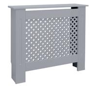 Cache-radiateur couvercle chauffage mdf motif nid d'abeille 78x19x82 cm gris