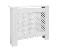 Cache-Radiateur Chauffage Moderne - 78x19x82cm - Blanc Etagère en Bois MDF
