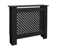 Cache-Radiateur Chauffage Moderne - 78x19x82cm - Noir Etagère en Bois MDF