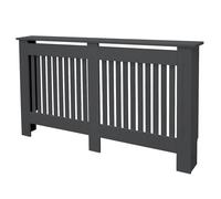 ECD-Germany Cache-Radiateur en Style Campagnard 152x19x82 cm en MDF Anthracite Couverture
