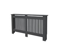 ECD-Germany Cache-Radiateur en Style Campagnard 152x19x82 cm en MDF Anthracite Couverture
