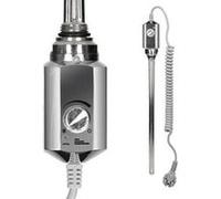 cartouche chauffante 600w + thermostat régulateur température radiateurs salle de bain sèche-serviettes 1/2" chrome