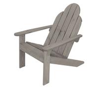 ECD Germany Chaise de Jardin Adirondack Bois Massif de Sapin 92,5x70x89 cm Gris avec Dossier et Accoudoir Résistante aux Intempéries