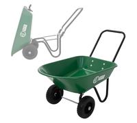 ECD Germany Chariot à Brouette 78L avec Fonction de Basculement avec Cadre en Acier, 2X Pneus PU et Bac en PP, Charge de 100 kg Équipement Polyvalent Extérieur Chantier Jardin Cour Manutention