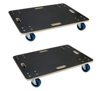 ECD Germany Chariot à Roulettes - 60 x 80 cm - Jusqu'à 800 kg - Plaque de Sérigraphie - Roues en Caoutchouc Pivotantes