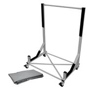ECD Germany Chariot Hardtop Capote Support Rigide Toit Rangement - Acier - Argent - 76,5 x 52 x 93,5 cm - avec Couverture Housse de Protection XXL - 4 Roues Doubles Robustes avec Frein