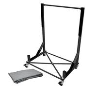 ECD Germany Chariot Hardtop Capote Support Stand Rigide - Noir - 76,5 x 52 x 93,5 cm - Acier - avec Housse de Protection XXL - 4 Roues - Hardtop Toit Rangement Cabriolet Voiture avec Couverture