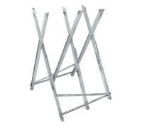 ECD Germany Chevalet de scie pour tronçonneuse - 4 plis - en métal galvanisé - charge de 150 kg - 82 x 73,5 x 83,5 cm
