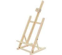 ECD Germany Chevalet de Table Pliable avec Cadre en H, en Bois, Hauteur Réglable 58 - 82 Braun G