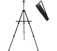 ECD Germany Chevalet Pliable avec Tablette et Support pour Peinture et Pinceaux, Sac de Schwarz G