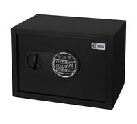 ECD Germany Coffre-Fort 16L 35x25x25 cm, en Acier, Fixation Mural, avec Lumière à Capteur, Clavier Numérique, Code PIN et Clé, Caisse Électronique pour Bijoux/Argent, Porte-Documents Ignifuge inclus