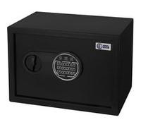 ECD Germany Coffre-Fort 16L 35x25x25 cm, en Acier, Fixation Mural, avec Lumière à Capteur, Clavier Numérique, Code PIN et Clé, Caisse Électronique pour Bijoux/Argent, Porte-Documents Ignifuge inclus