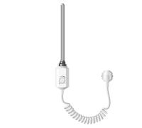 ECD Germany Élément Chauffant Électrique 300W Blanc avec Thermostat Régulateur de Température, Cartouche Chauffante pour Radiateur de Salle de Bain, Résistance Thermoplongeur pour Sèche-Serviettes