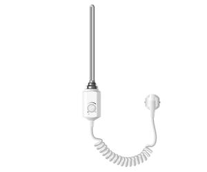 ECD Germany Élément Chauffant Électrique 300W Blanc avec Thermostat Régulateur de Température, Cartouche Chauffante pour Radiateur de Salle de Bain, Résistance Thermoplongeur pour Sèche-Serviettes