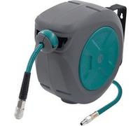 ECD Germany Enrouleur de Tuyau à Air Comprimé Automatique 10m + 1m avec Arrêt Intégré, Raccord 1/4 Pouces, Connexion Rapide, Support à Fixation Mural, Pression 15 bar, Pivotant à 180°, Diamètre 12 mm
