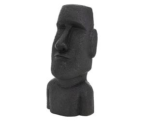 ECD Germany Figurine Moai Tête de Rapa NUI 53,5 cm de Haut, Anthracite, en Polyrésine Résistant aux Intempéries, Statue Décorative Île de Pâques Ornement de Jardin Sculpture pour Intérieur Extérieur