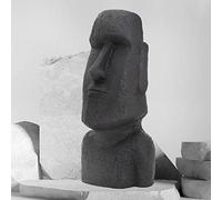 ECD Germany Figurine Moai Tête de Rapa NUI 78cm de Haut, Anthracite, en Polyrésine Résistant aux Intempéries, Statue Décorative Île de Pâques Ornement de Jardin Sculpture pour Intérieur et Extérieur