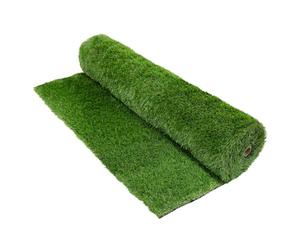 ECD Germany Gazon Synthétique 35mm Rouleau 4m² (1x4m), Vert Multinuancé, Drainage Rapide et Facile à Découper, Résistant Intempéries, Tapis Artificiel Pelouse Herbe Fausse Revêtement de Sol de Jardin