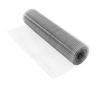 ECD Germany Grillage pour Clôtures 12x12 mm 1mx25 m Epaisseur Fil 0,7 mm Maille Galvanisé Électrosoudé pour Clôtures d'Animaux Jardin Rouleau Filet de Volière Résistant aux Intempéries Soudé à 4 Coins