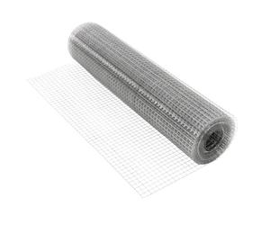 ECD Germany Grillage pour Clôtures 25x25 mm 1mx10 m Epaisseur 0,9 mm Maille Galvanisé Électrosoudé pour Clôtures d'animaux Jardin Rouleau de Filet de Volière Résistant aux Intempéries Soudé à 4 Coins