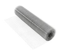 ECD Germany Grillage pour Clôtures 25x25 mm 1mx10m Epaisseur Fil 1,05 mm Maille Galvanisé Électrosoudé pour Clôtures d'Animaux Jardin Rouleau Filet de Volière Résistant aux Intempéries Soudé à 4 Coins