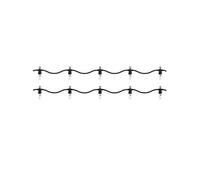 Guirlande lumineuse 10 ampoules E14 - effet flamme de cheminée - pour intérieur et extérieur - 360 cm + câble d'alimentation de 150 cm - noir