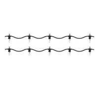 Koopman International Guirlande lumineuse 10x E14 effet flamme 360cm intérieur/extérieur noir