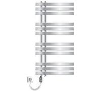 ECD Germany Iron EM Design Radiateur Sèche-Serviettes - 500 x 1000 mm - Chrome - avec Élément Chauffant 600W - Radiateur Salle de Bain Sèche Serviette Chrom G