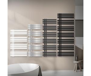 ECD Germany Iron EM Design Radiateur Sèche-Serviettes - 600 x 1000 mm - Anthracite - Radiateur Salle de Bain Sèche Serviette Chauffant
