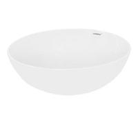 ECD Germany Lavabo Ronde de Salle de Bain, Ø 400 x 147 mm, en Céramique, Blanc, Vasque à Poser Évier Lave-Mains pour Toilette, sans Kit de Vidange, Cuvette de Lavage, Design Moderne Minimaliste Blanc 