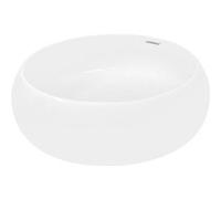 Lavabo Salle de Bain - Ø 400 x 350 x 155 mm - en Céramique - Rond - Blanc -