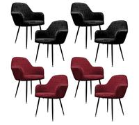 Lot de 8 chaise de conference interieur non empilable non pliable H. 83 cm en metal noir