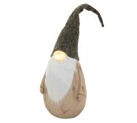 ECD Germany Lutin de Noël à LED avec Nez Lumineux, Décoration d'Intérieur | Figurine Gnome Décorative Lumineuse avec Bonnet, Fonctionnant sur Piles, Nain de Noël Déco, Hauteur Réglable de 66 à 88 cm