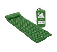 ECD Germany Matelas de Camping Gonflant Vert, Oreiller Intégré, Tapis de Sol pour Randonnée Ultraléger Compact, Couchage Écologique Portable et Gonflable pour Pêche ou Voyage avec Sac de Transport