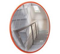 Miroir de Circulation Convexe Ø 30 cm - Rouge - en Plastique PC - Robuste -