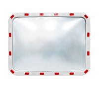 Miroir convexe circulation trafic avec réflecteurs support inclus 60 x 80 cm