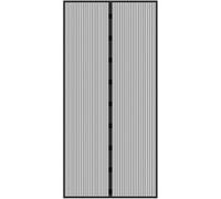 Moustiquaire Porte Noir - 100 x 210 cm - Montage Adhésif sans Perçage ni