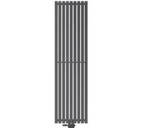 ECD Germany Radiateur à Panneaux, 480x1800 mm, Anthracite, avec Garniture de Raccordement Thermostat Universel Forme d'Angle et de Passage, Plat, Monocouche, Vertical, Chauffage de Salle de Bain Anthr